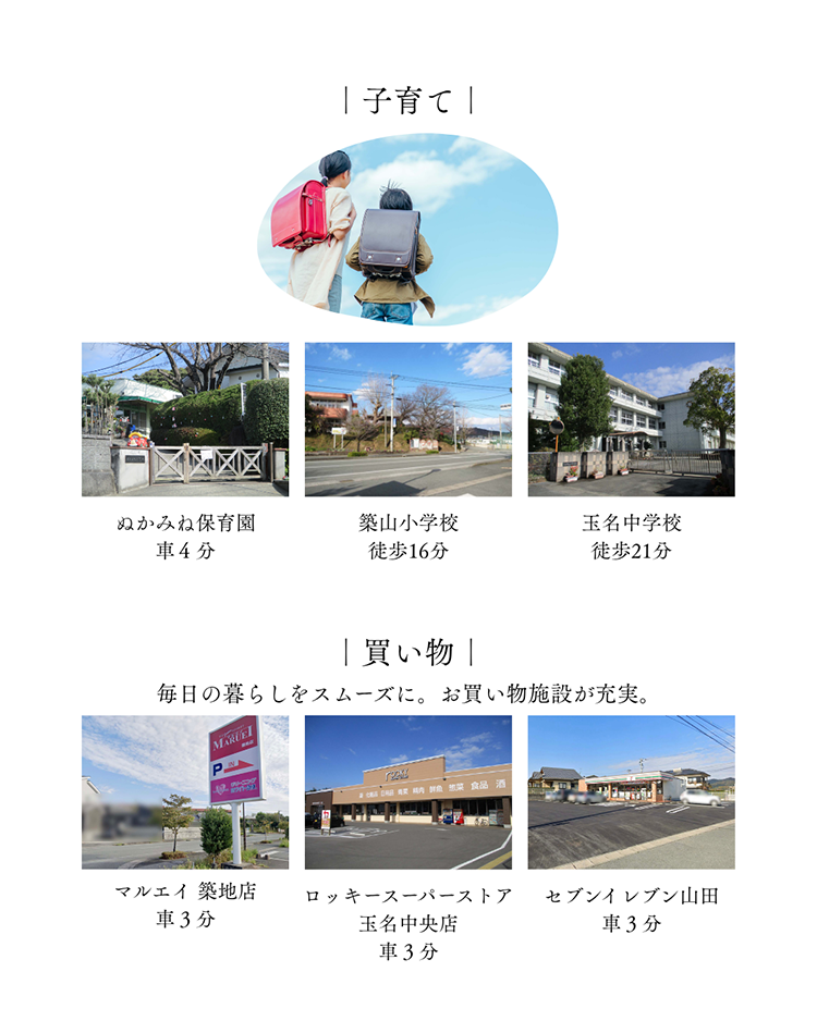 玉名市山田｜かずやタウン山田｜周辺環境