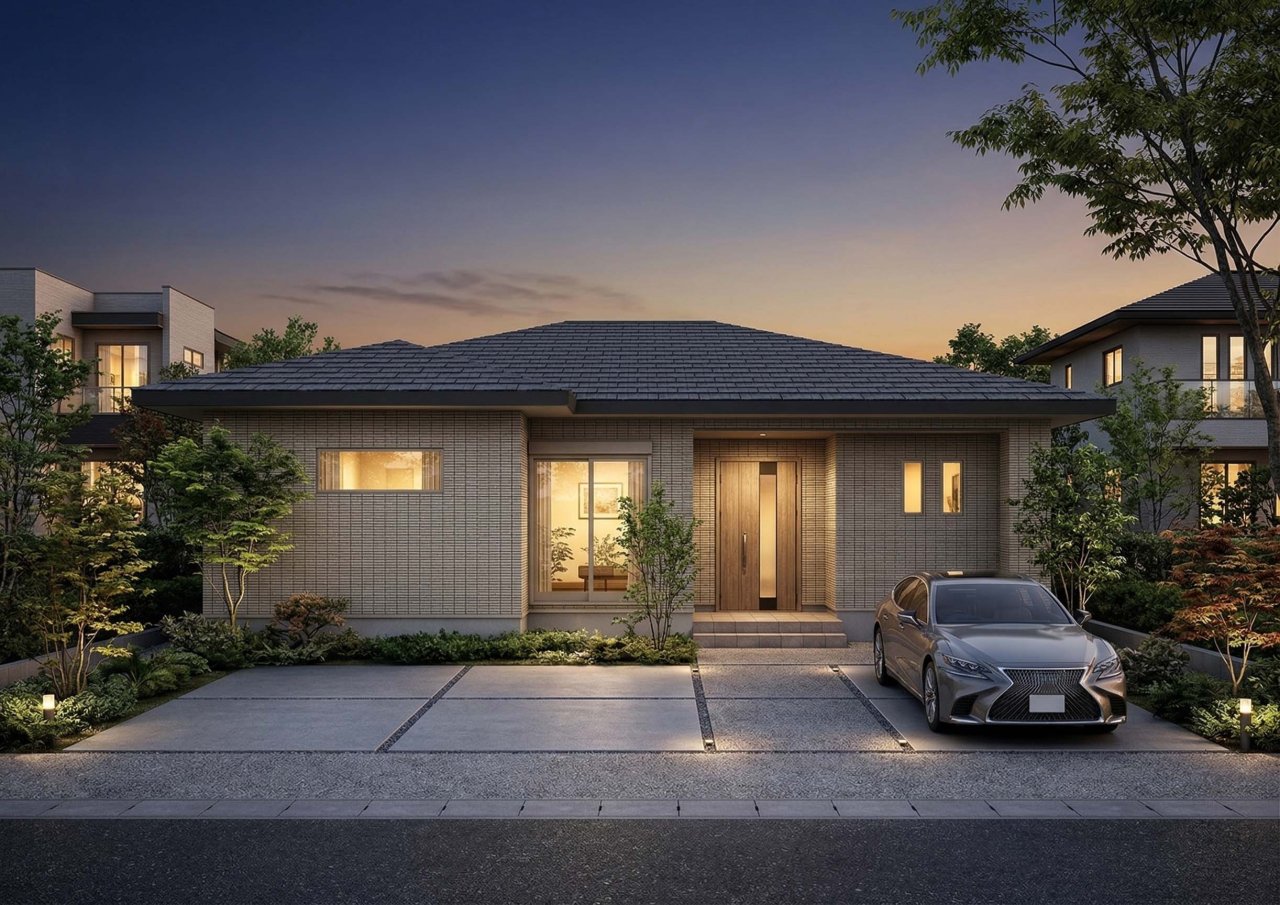 【南玄関】プライベート居室と分離した広々20帖LDK