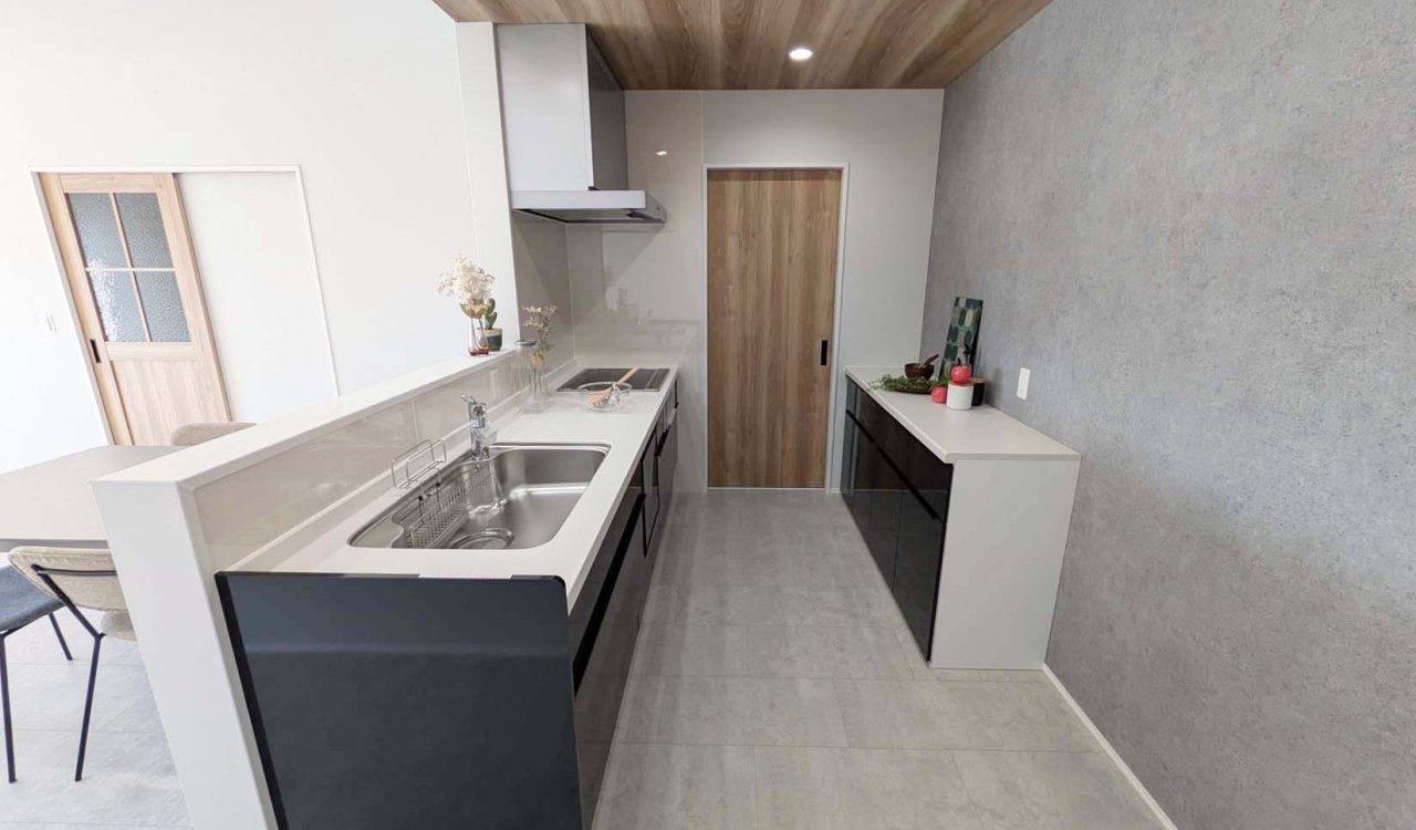 【南玄関】水回りをぐるりとつなぐ、家事ラク動線の平屋の住まい